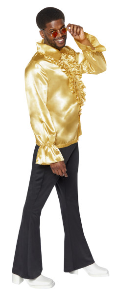 Chemise à volants de fête des années 70 dorée