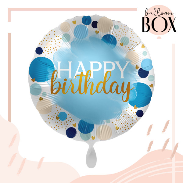 Balloha Geschenkbox DIY Blue Birthday XL