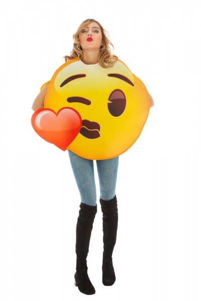Disfraz de emoji beso boca unisex