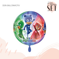 Vorschau: PJ Masks Ballonbouquet-Set mit Heliumbehälter