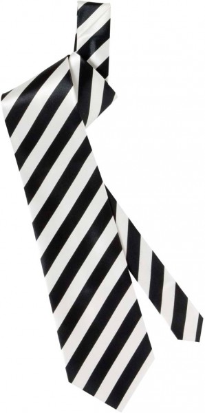 Krawat Fabio Czarno-biały Gesteift