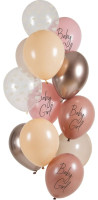 Voorvertoning: 12 babymeisjesballonnen van 33 cm
