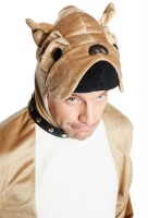 Oversigt: Beige bulldog kostume til mænd
