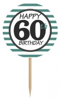 Oversigt: 6 vilde 60-års fødselsdagsspyd 9.2cm