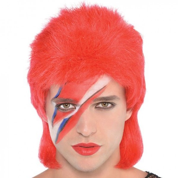 80s mullet wig red