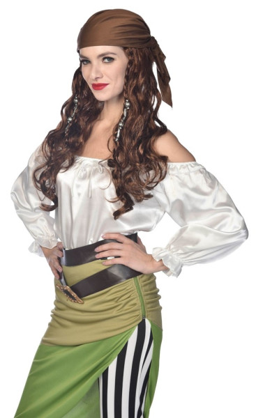 Stylish pirate wig with bandana