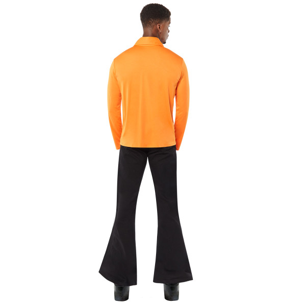 Camisa naranja Hippie 70s para hombre