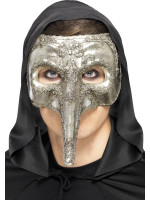 Máscara veneciana de Halloween plata