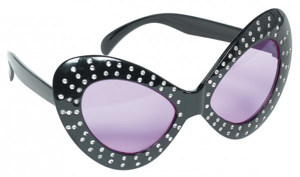 Hollywood diva glasses with sparkling rhinestones