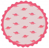 8 assiettes en carton Pink Dino Party Eco 25cm