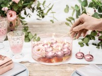 50 floating candles Vienna rose gold
