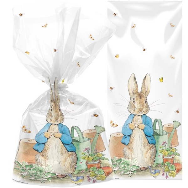 20 Peter Rabbit gift bags 12.5 x 28.5cm