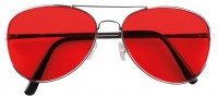 Voorvertoning: Retro vlieger zonnebril rood