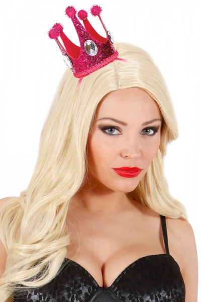 Headband with pink mini crown 2