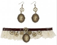 Preview: Victorian steampunk jewelry set