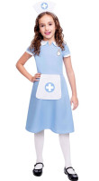 Sjuksköterskedräkt för flickor blå