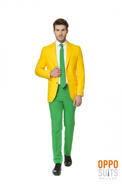 OppoSuits Green and Gold Partyanzug 4