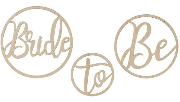 3 Floral JGA Bride To Be wooden hoops