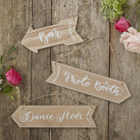 3 Boho Flowers wooden signs