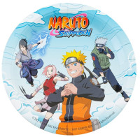 8 platos de papel Naruto 18cm
