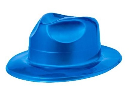 Sombrero Fedora Disco Party Time azul