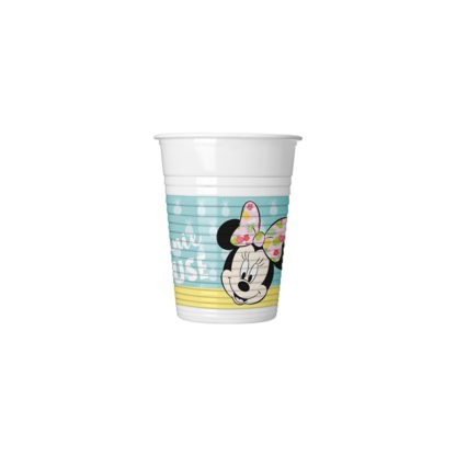 8 Tropical Minnie Mouse cups 200ml