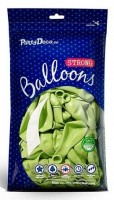 Vorschau: 100 Partystar metallic Ballons maigrün 12cm
