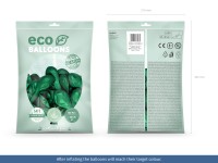 Oversigt: 100 eco metalliske balloner smaragdgrøn 30 cm
