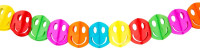 Garland of colorful smiling smilies 2m