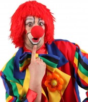 Clown Perücke Billy Rot