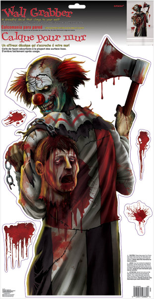 Horror circus clown muurschildering 52 x 27cm