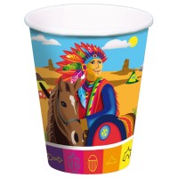 8 colorful Indian paper cups