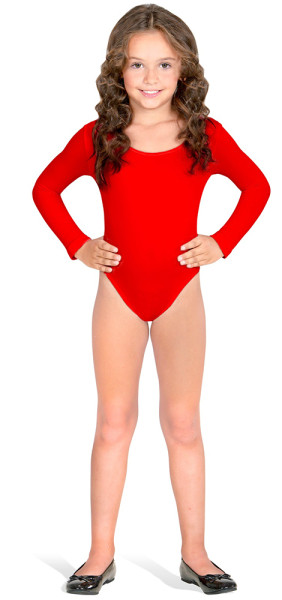 Klassisk röd bodysuit för tjejer