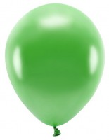 Vorschau: 100 Eco metallic Ballons grün 26cm