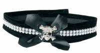 Preview: Rhinestone studded skull necklace
