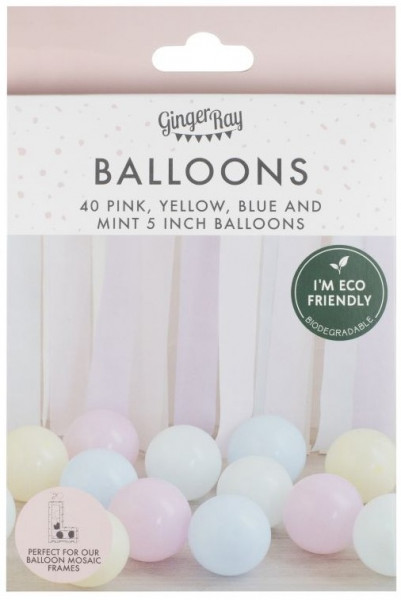 40 Eco Latexballons Traum in Pastell 3