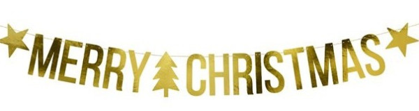 Ghirlanda Merry Christmas oro 1,5 m