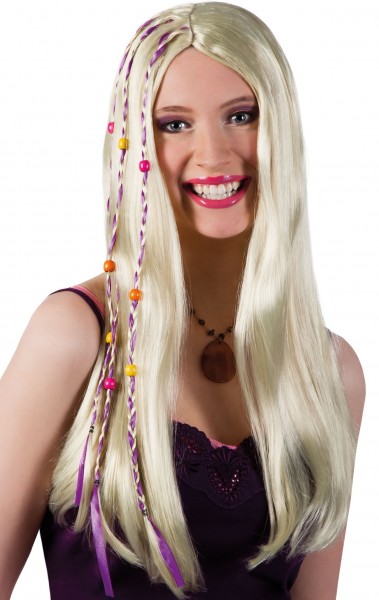 Blond peruka hippie