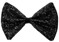 Preview: Glamor glitter bow tie in black