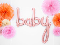 Baby Folienballon roségold 73,5 x 73,5cm