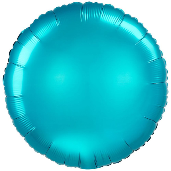 Ballon aluminium Satin Aqua Bleu 43cm