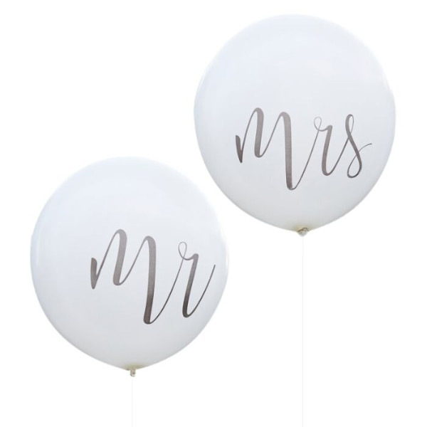 2 palloncini Mr & Mrs matrimonio 91 cm