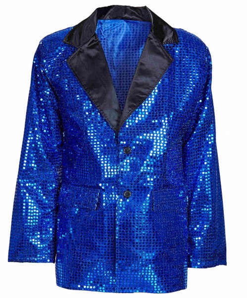 Sequin jacket for adults blue