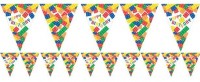 Cadena colorida del banderín del cumpleaños del bloque de creación los 3.7m