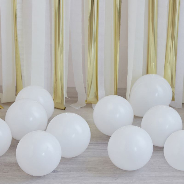 40 palloncini in eco lattice bianchi