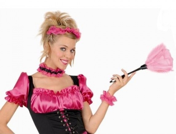 Housemaid feather duster pink 2
