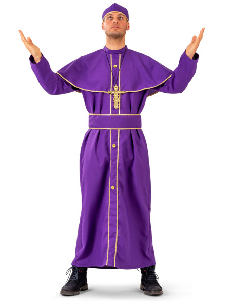 Bischof Kostüm für Herren in Violett