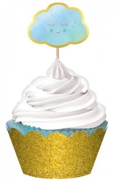 Hello World Cupcake Set blau 72-teilig