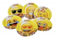 Preview: 6 funny Emoji World paper plates 23cm