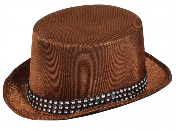 Sombrero de copa steampunk marrón